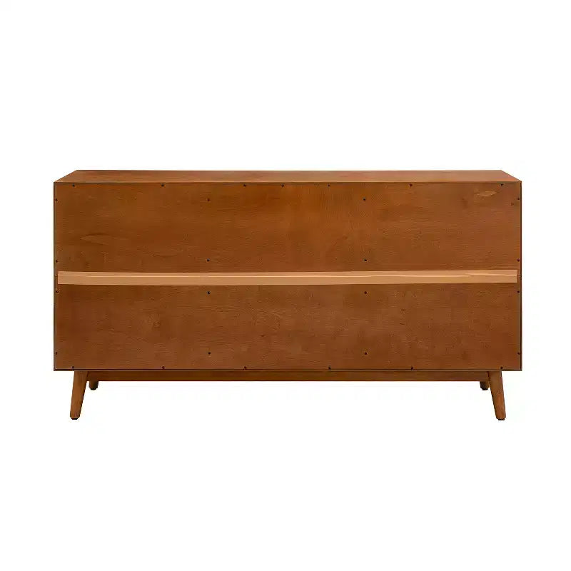 Enfilade de 147 cm de large avec 3 tiroirs et portes à persiennes, style Mid-Century