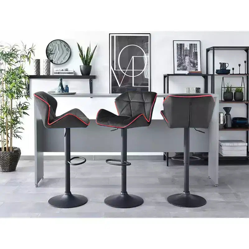 Tabouret de bar contemporain réglable avec rotation à 360°