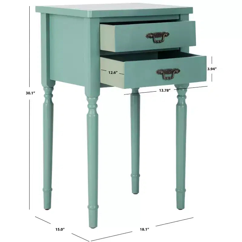 Table d'appoint de style champêtre français avec tiroir