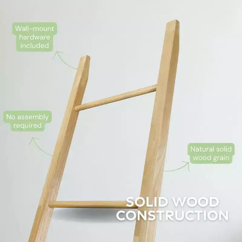 Échelle décorative en bois massif