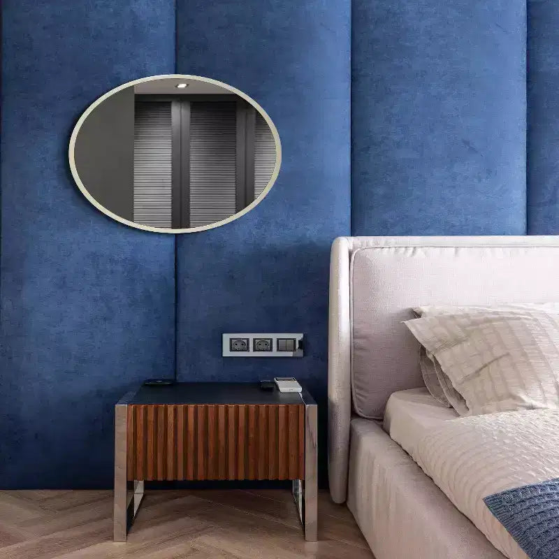 Miroir mural rond mat Meadow de 20 po