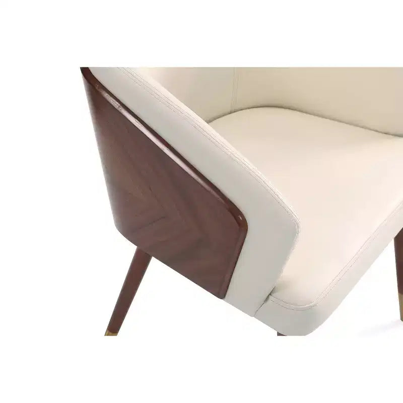 Lot de 2 chaises de salle à manger modernes rembourrées en similicuir