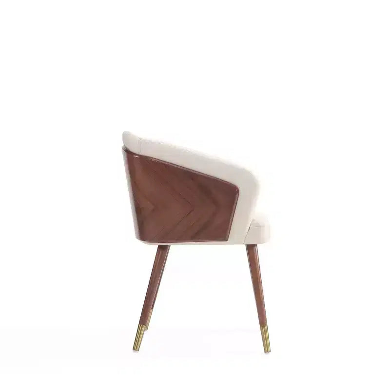 Lot de 2 chaises de salle à manger modernes rembourrées en similicuir
