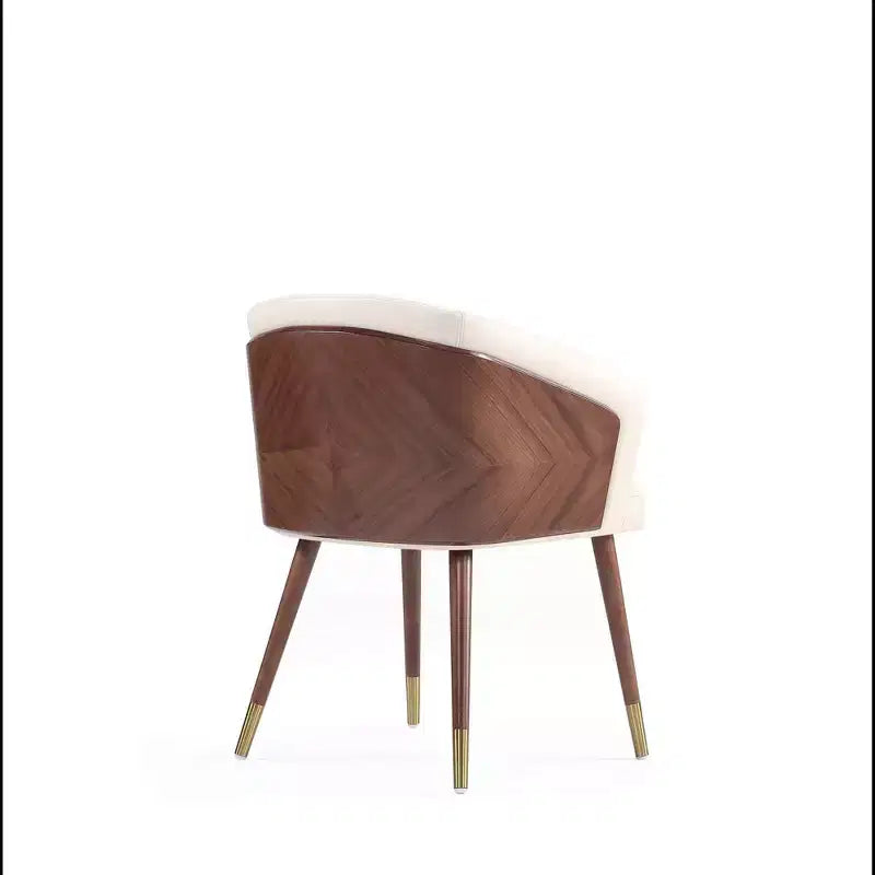 Lot de 2 chaises de salle à manger modernes rembourrées en similicuir