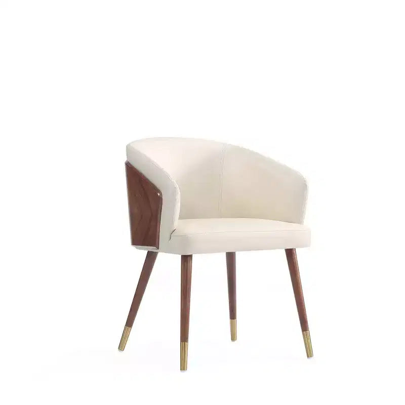 Lot de 2 chaises de salle à manger modernes rembourrées en similicuir