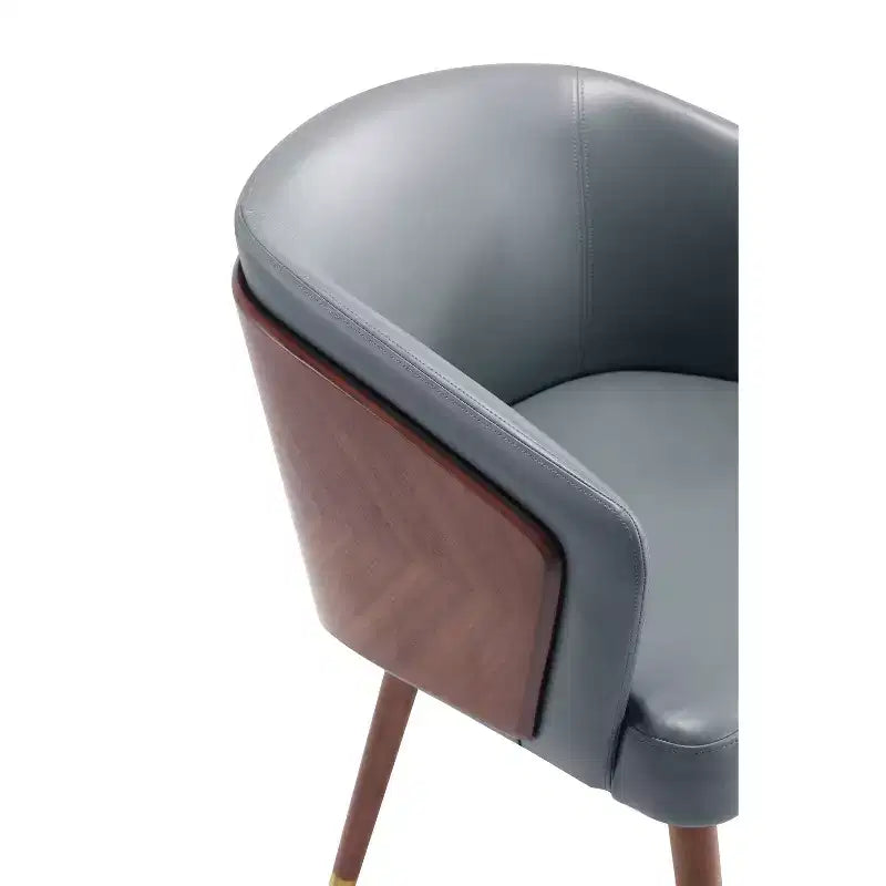 Lot de 2 chaises de salle à manger modernes rembourrées en similicuir