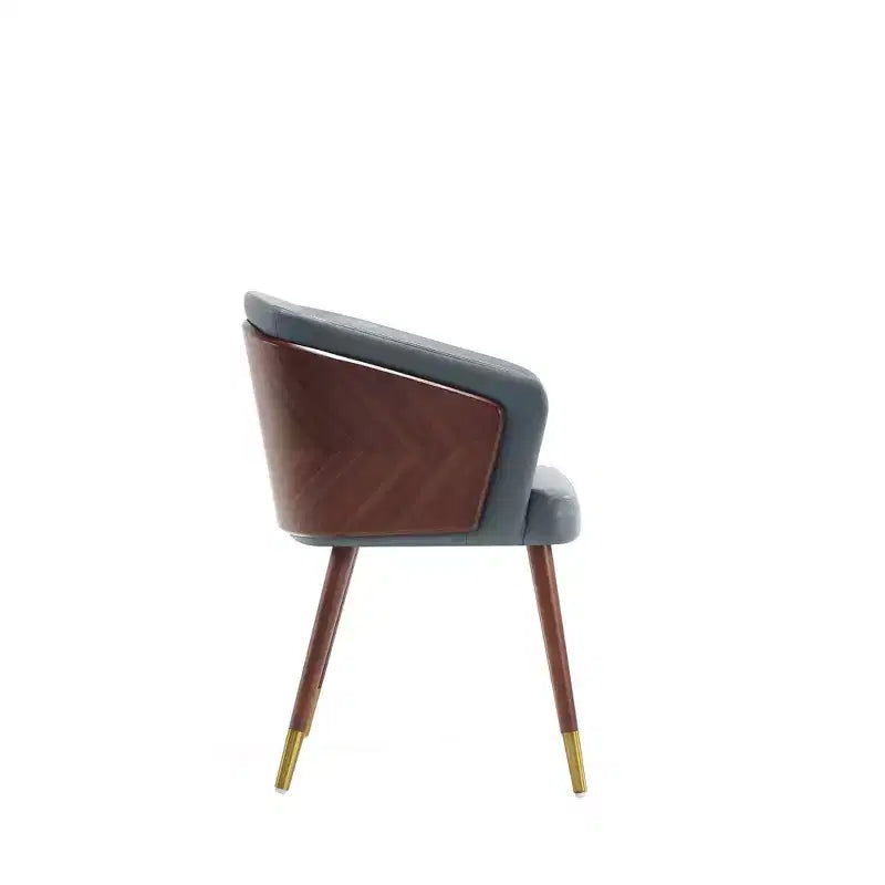 Lot de 2 chaises de salle à manger modernes rembourrées en similicuir