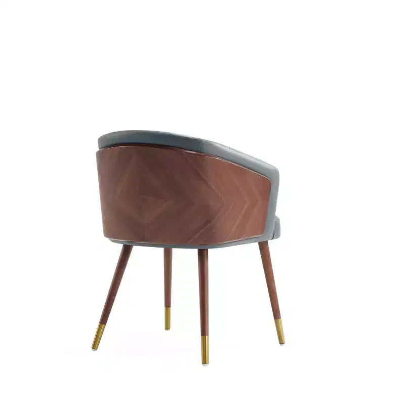 Lot de 2 chaises de salle à manger modernes rembourrées en similicuir