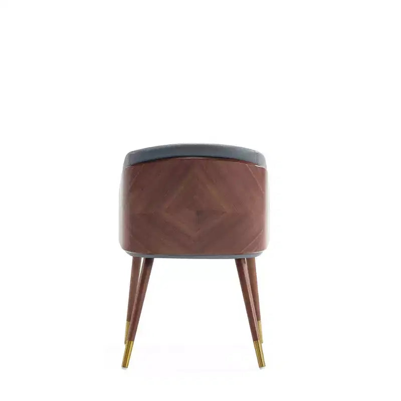 Lot de 2 chaises de salle à manger modernes rembourrées en similicuir