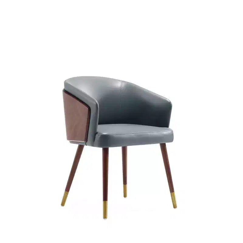 Lot de 2 chaises de salle à manger modernes rembourrées en similicuir