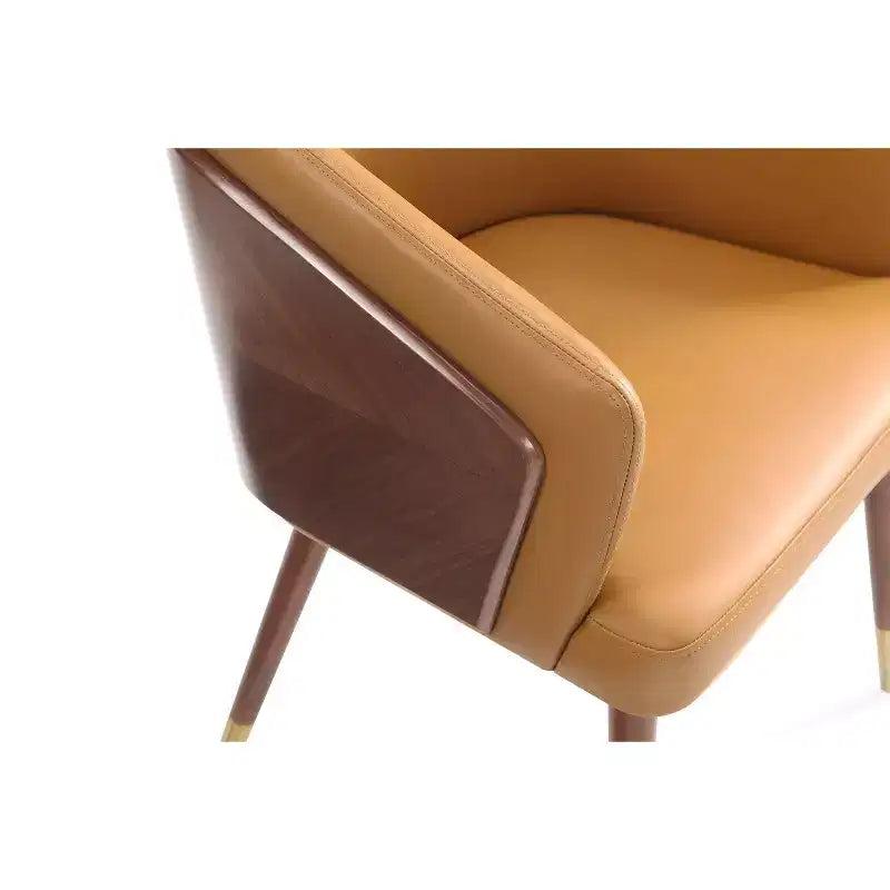 Lot de 2 chaises de salle à manger modernes rembourrées en similicuir