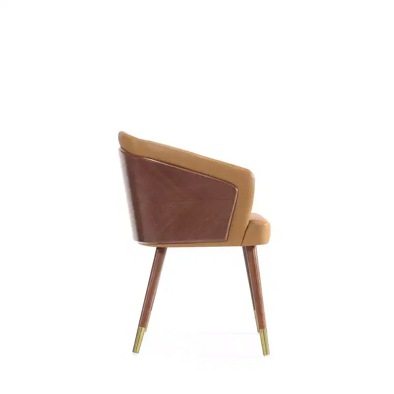 Lot de 2 chaises de salle à manger modernes rembourrées en similicuir