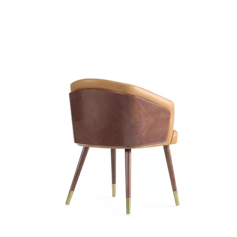 Lot de 2 chaises de salle à manger modernes rembourrées en similicuir