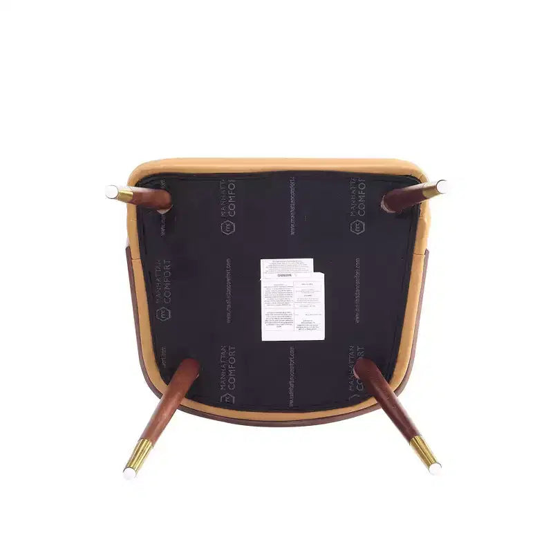 Lot de 2 chaises de salle à manger modernes rembourrées en similicuir