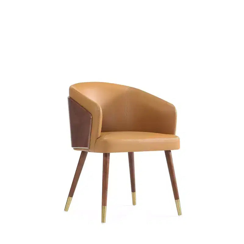 Lot de 2 chaises de salle à manger modernes rembourrées en similicuir