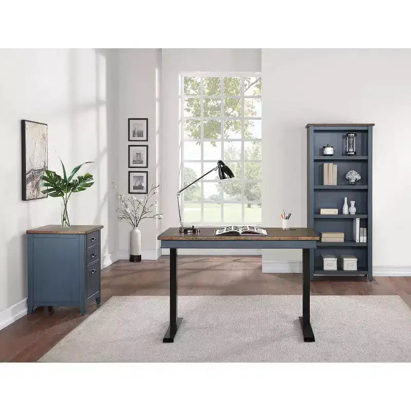 Bureau assis-debout électrique réglable de style fermier