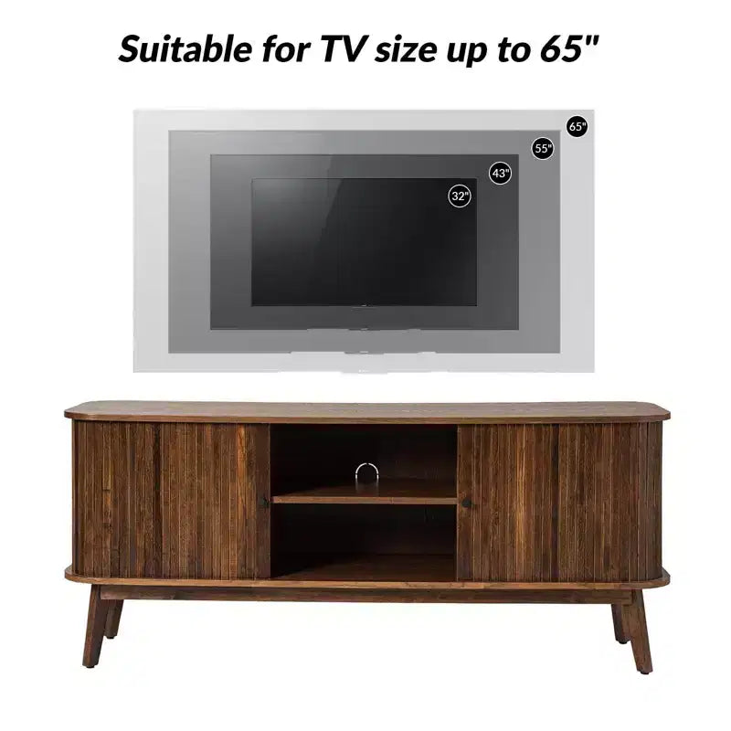 Meuble TV moderne pour téléviseurs jusqu'à 65 po avec tablette réglable