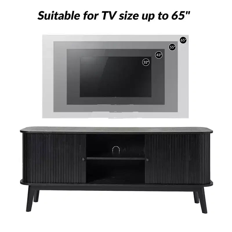 Meuble TV moderne pour téléviseurs jusqu'à 65 po avec tablette réglable