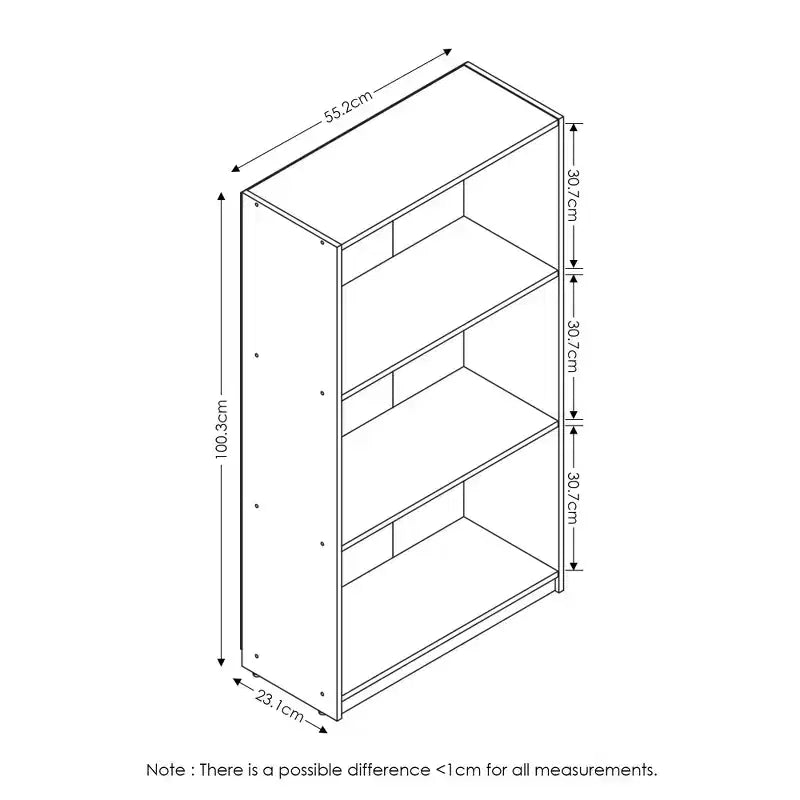 Étagères de bibliothèque de rangement à 3 cubes, noyer foncé