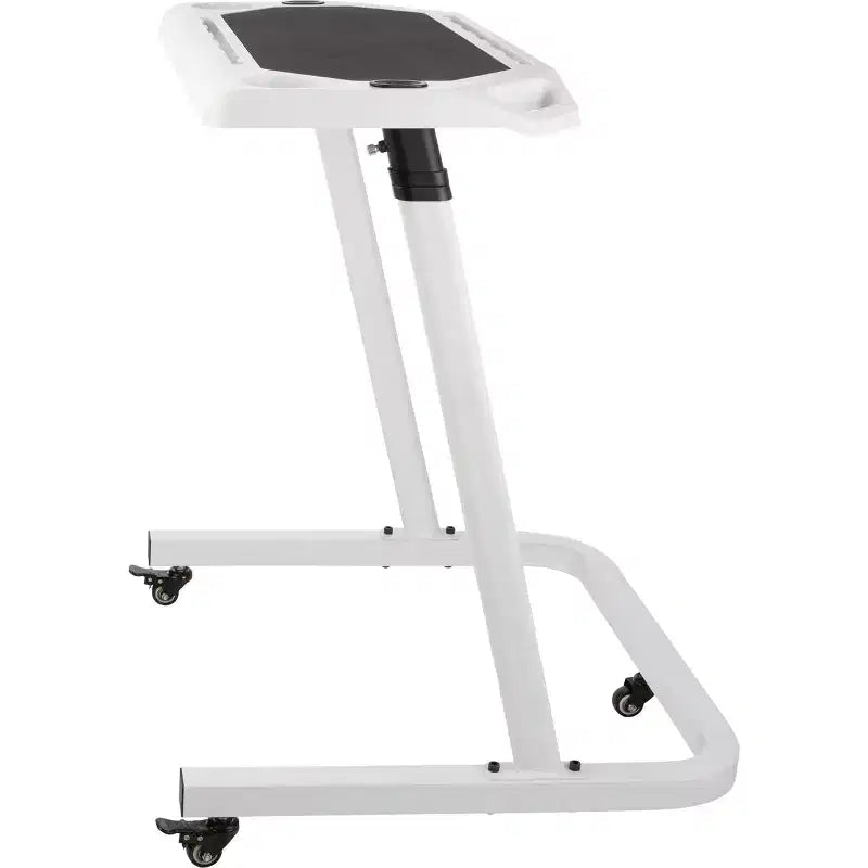 Poste de travail de vélo d'appartement réglable avec roulettes, Acier