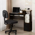 Furinno Multipurpose Computer Desk Home Office Writing Study Laptop Table w/ Drawer & Keyboard Tray,Amber Pine/Black