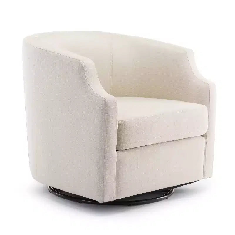Fauteuil crapaud pivotant et inclinable, rembourré