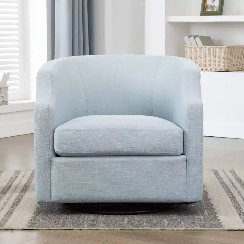 Fauteuil crapaud pivotant et inclinable, rembourré