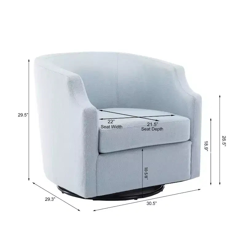 Fauteuil crapaud pivotant et inclinable, rembourré