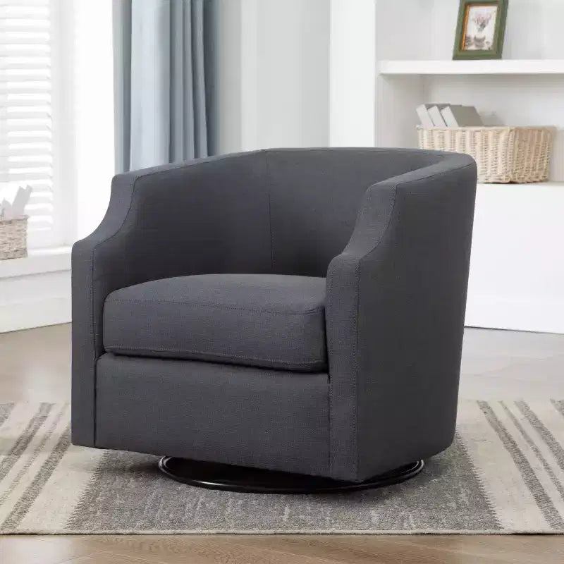 Fauteuil crapaud pivotant et inclinable, rembourré