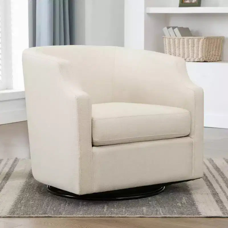 Fauteuil crapaud pivotant et inclinable, rembourré