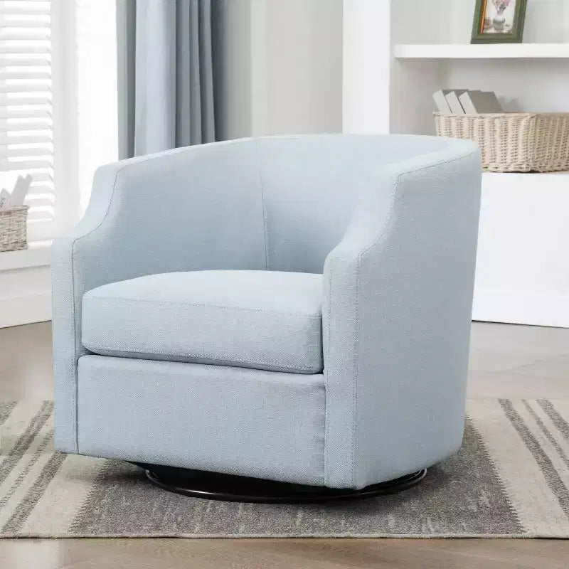 Fauteuil crapaud pivotant et inclinable, rembourré