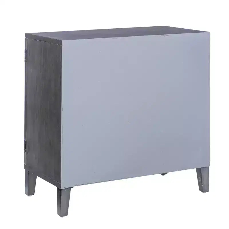 Meuble d'appoint 2 portes, 2 étagères en bois massif