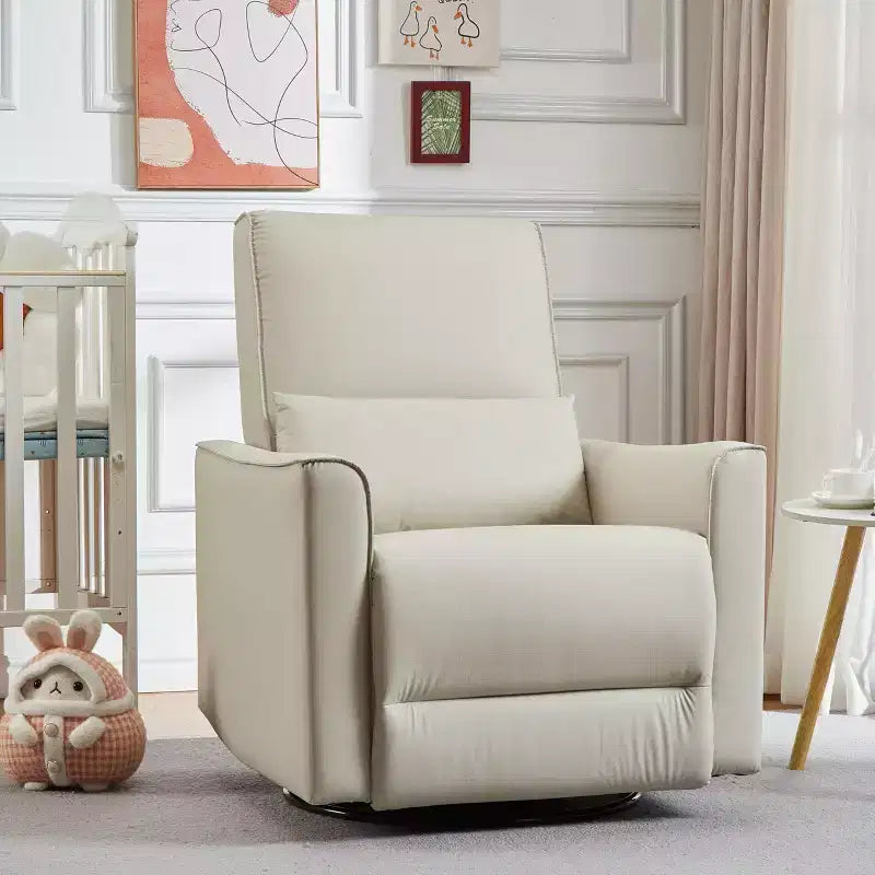 Fauteuil inclinable à bascule pivotant à 360°, fauteuil à bascule planeur, fauteuil inclinable en similicuir rembourré