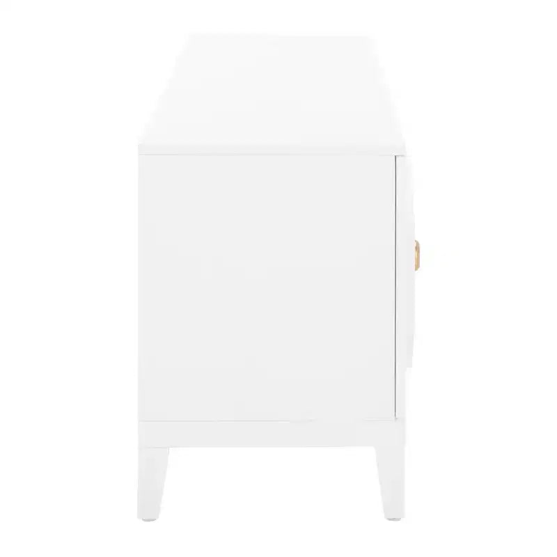 Meuble TV 2 portes 1 niche, blanc