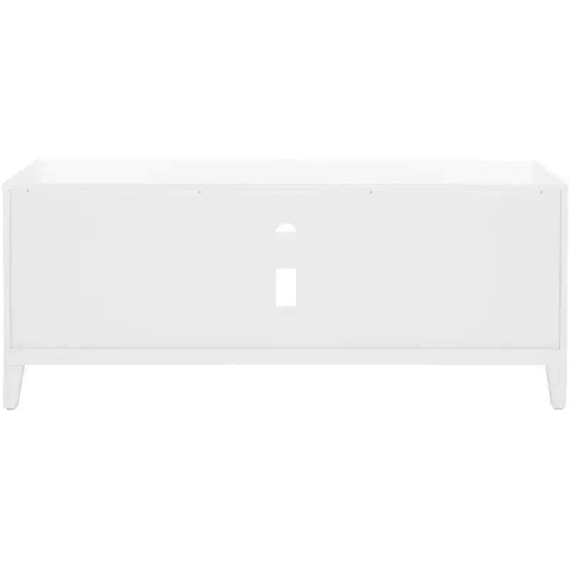 Meuble TV 2 portes 1 niche, blanc