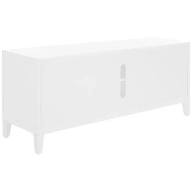 Meuble TV 2 portes 1 niche, blanc